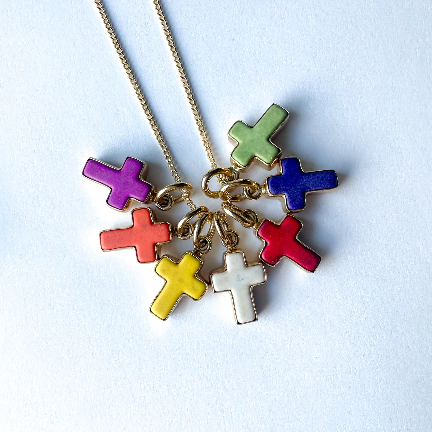 Howlite Colored Cross Collection - Alchemia