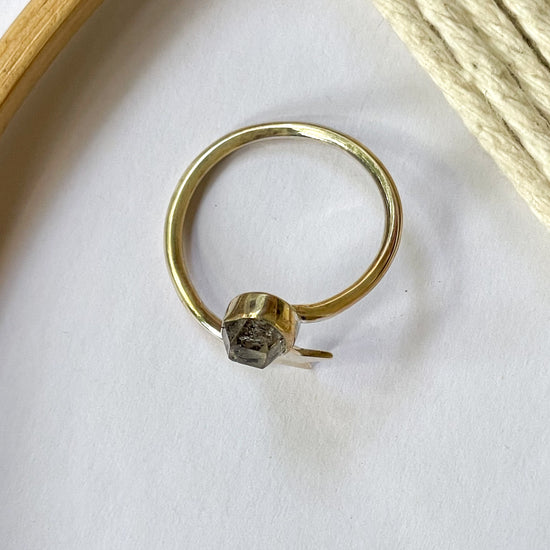 Shooting Star & Stones Bypass Ring - Solid Sterling Silver