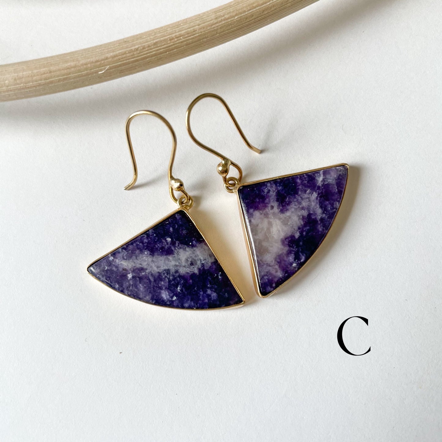 Lepidolite Dangle Earring - Alchemia