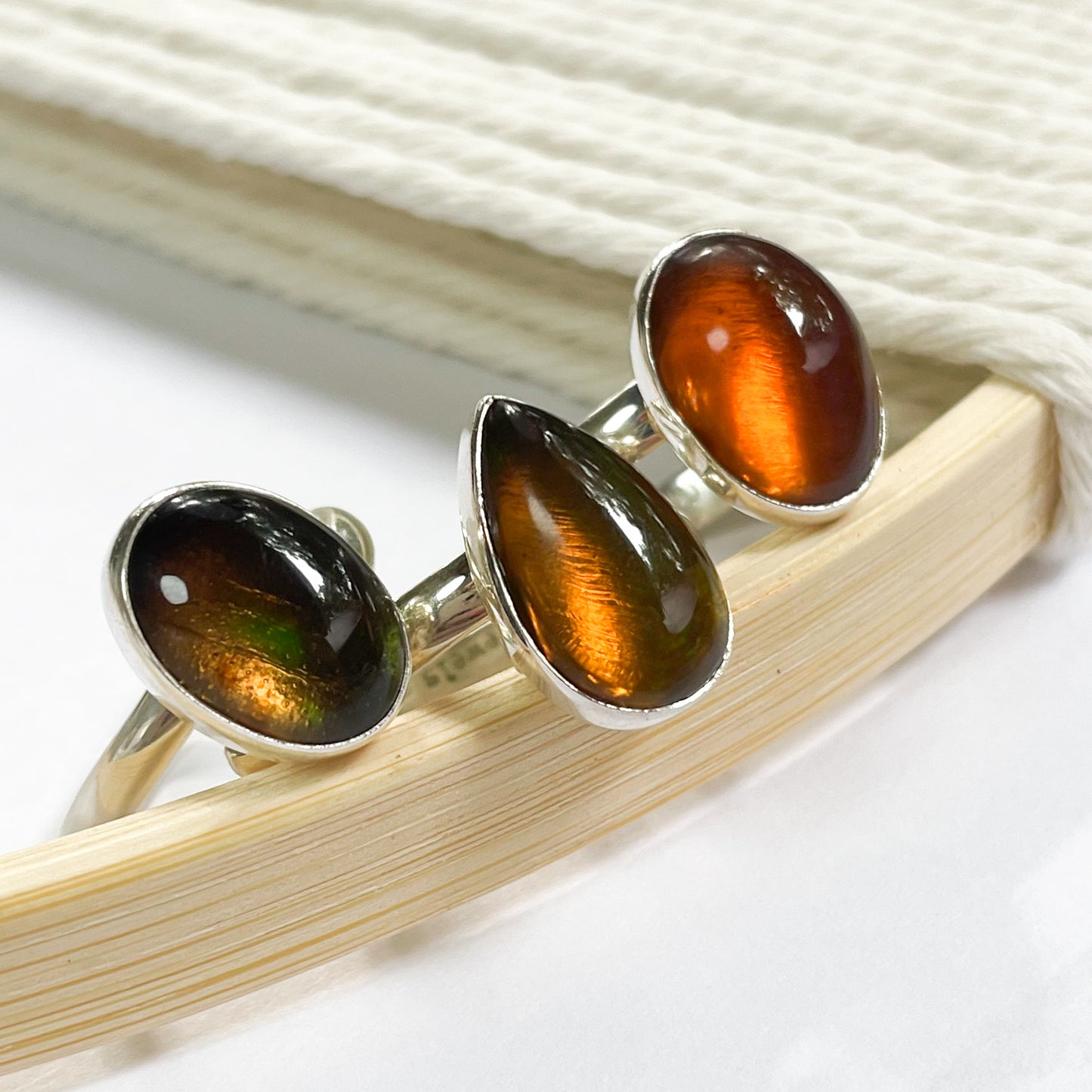 Black Opal Ring - Solid Sterling Silver