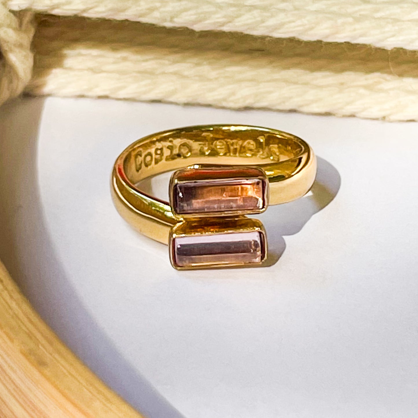 Pink Sapphire Bypass Ring - Alchemia