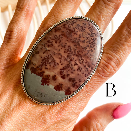 Jasper Flex Cuff Statement Ring -  Solid Sterling Silver