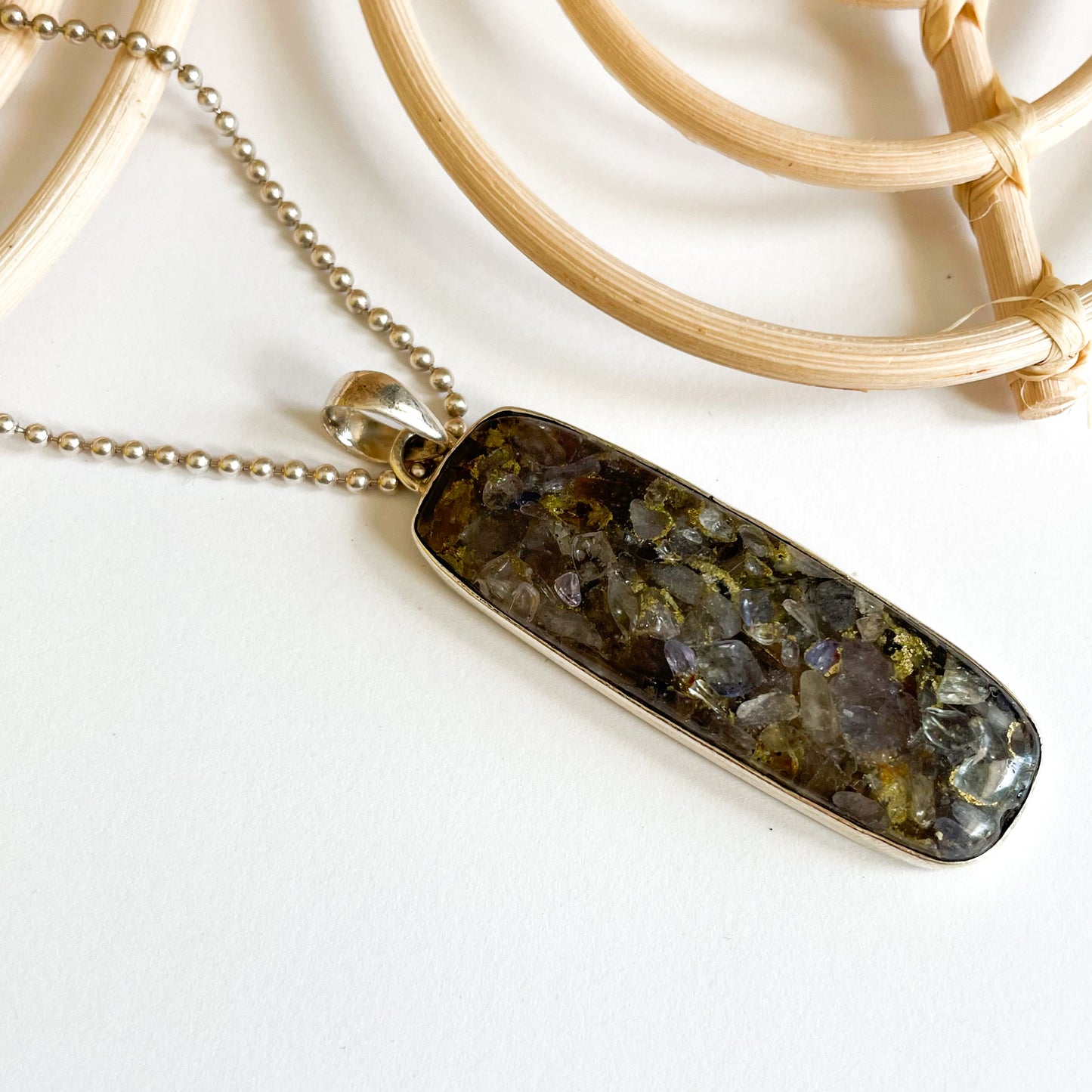 Chrome Tourmaline Pendant - Solid Sterling Silver