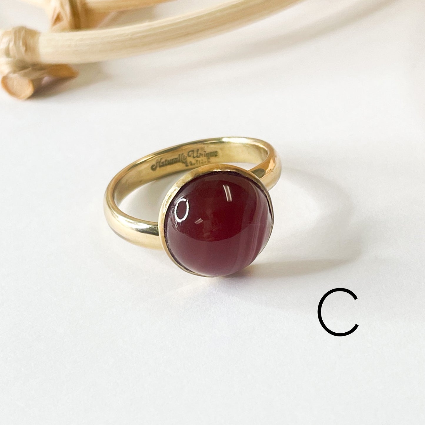 Red Sardonyx Polka Dot Ring - Alchemia