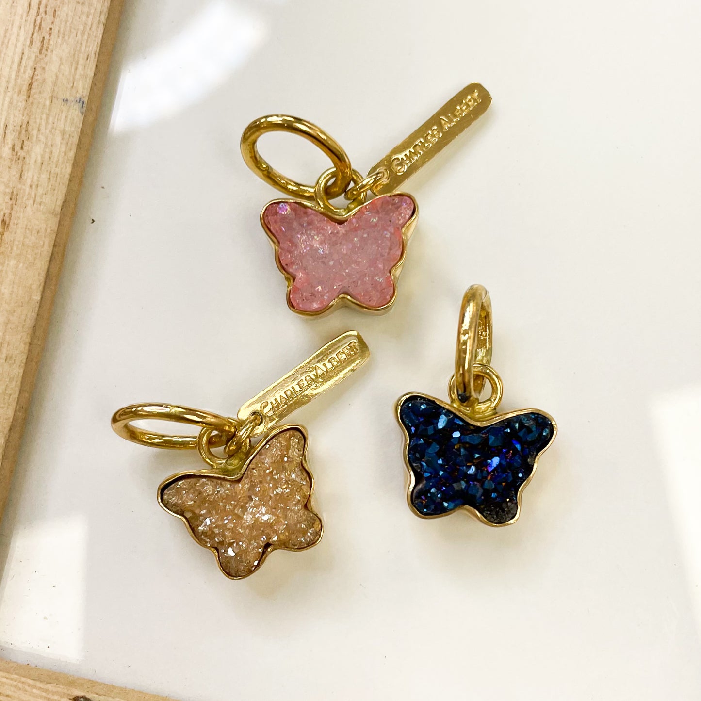 Alchemia Druzy Butterfly Rings - Charles Albert Stock