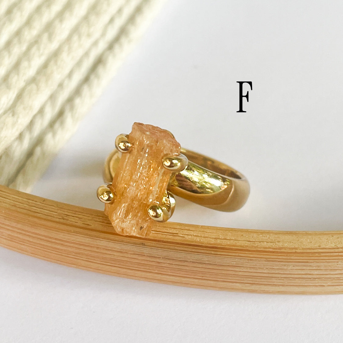 Golden Imperial Topaz Progn Ring - Alchemia Gold