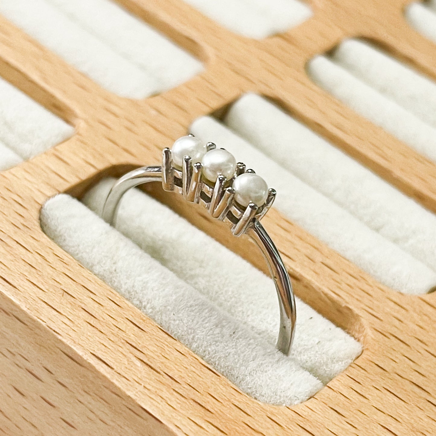 Triple Pearl Sized Ring - SSS or Vermeil