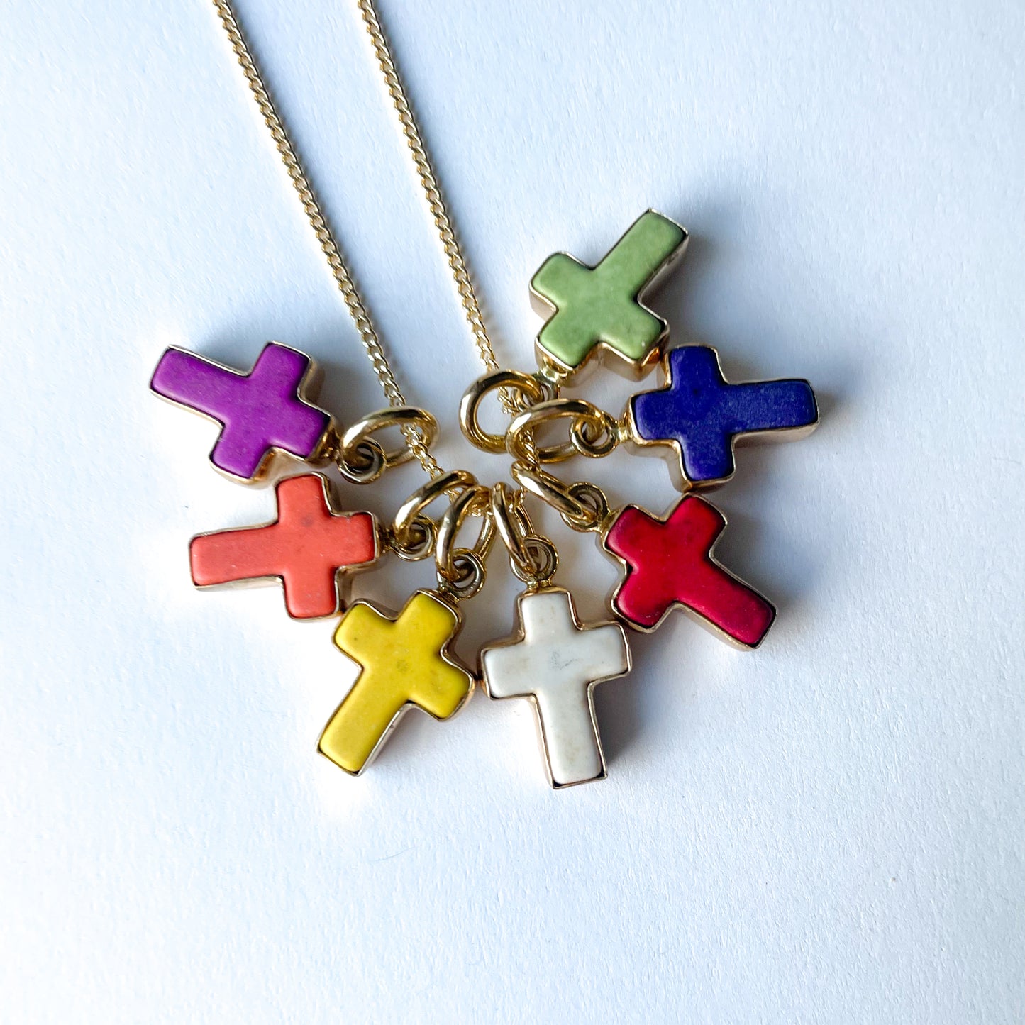 Howlite Colored Cross Collection - Alchemia