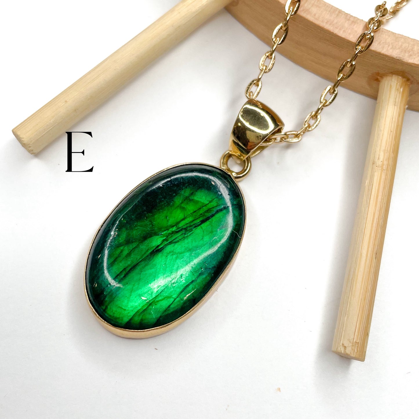 Green Labradorite Ring & Pendant - Alchemia