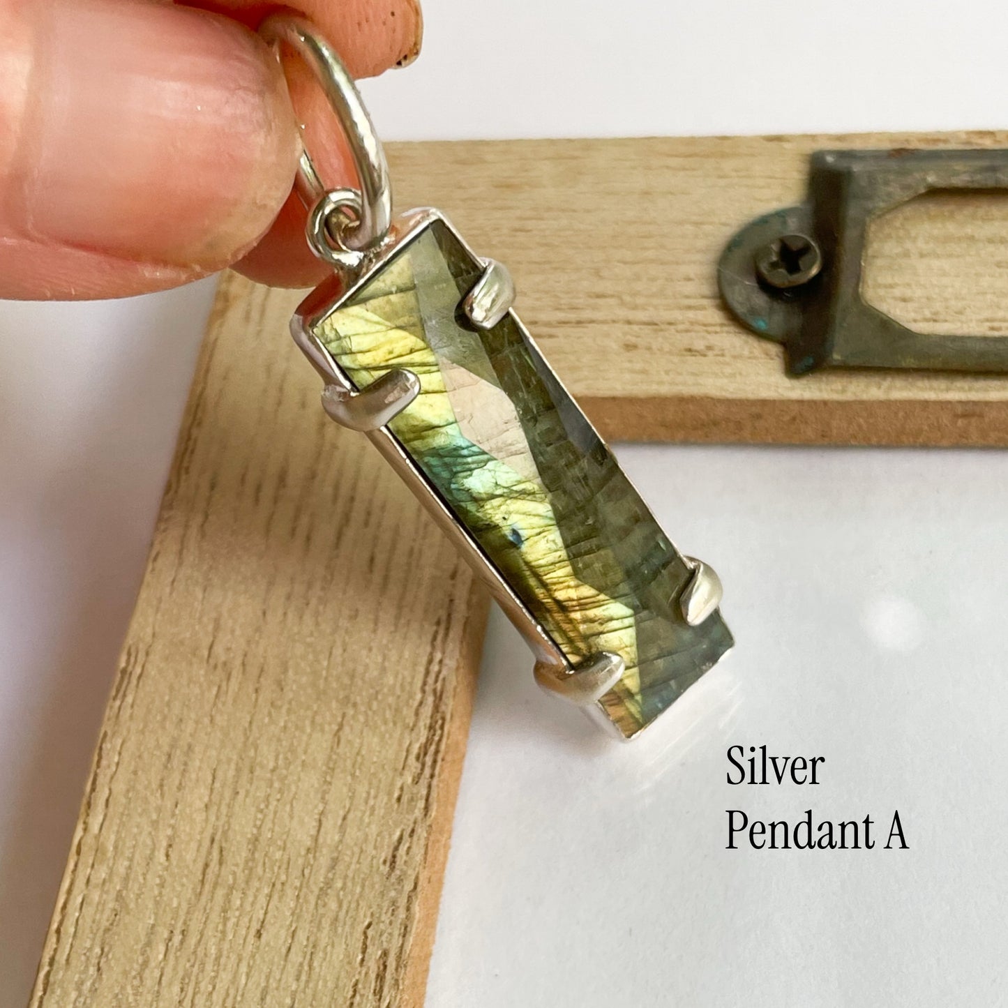 Labradorite Slim Bezel Prong Collection - Both Metals