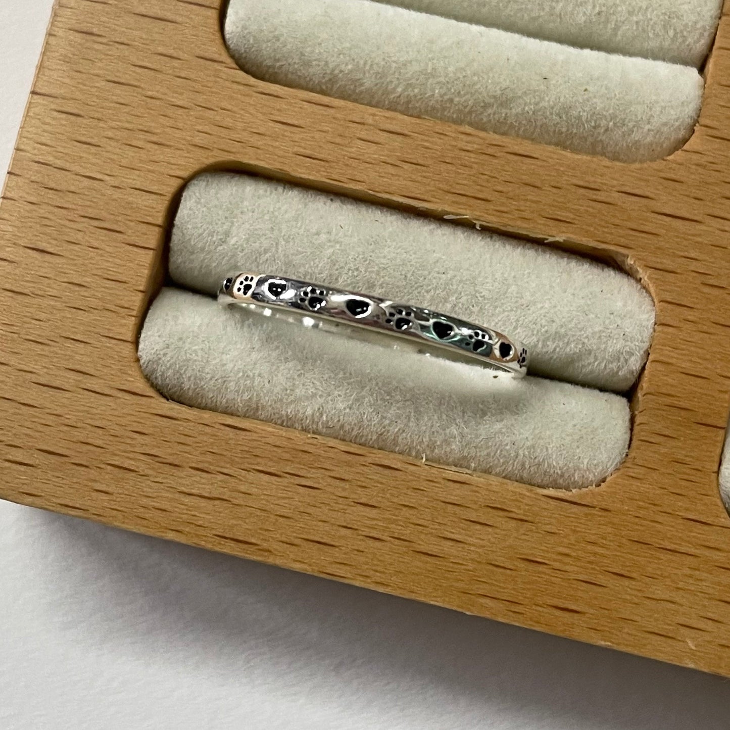 Dainty Dog Paw Sized Ring - Solid Sterling Silver