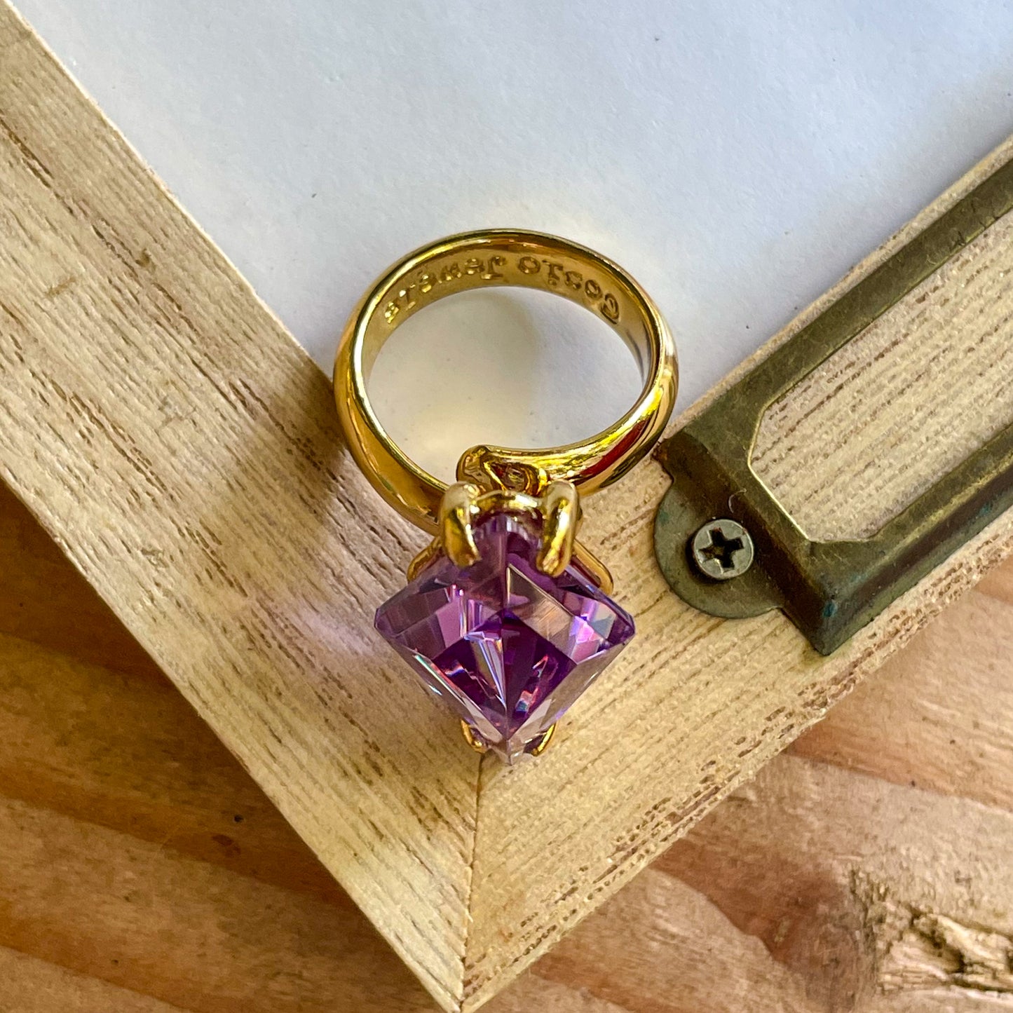 Colorful CZ Kite Prong Rings - Both Metals