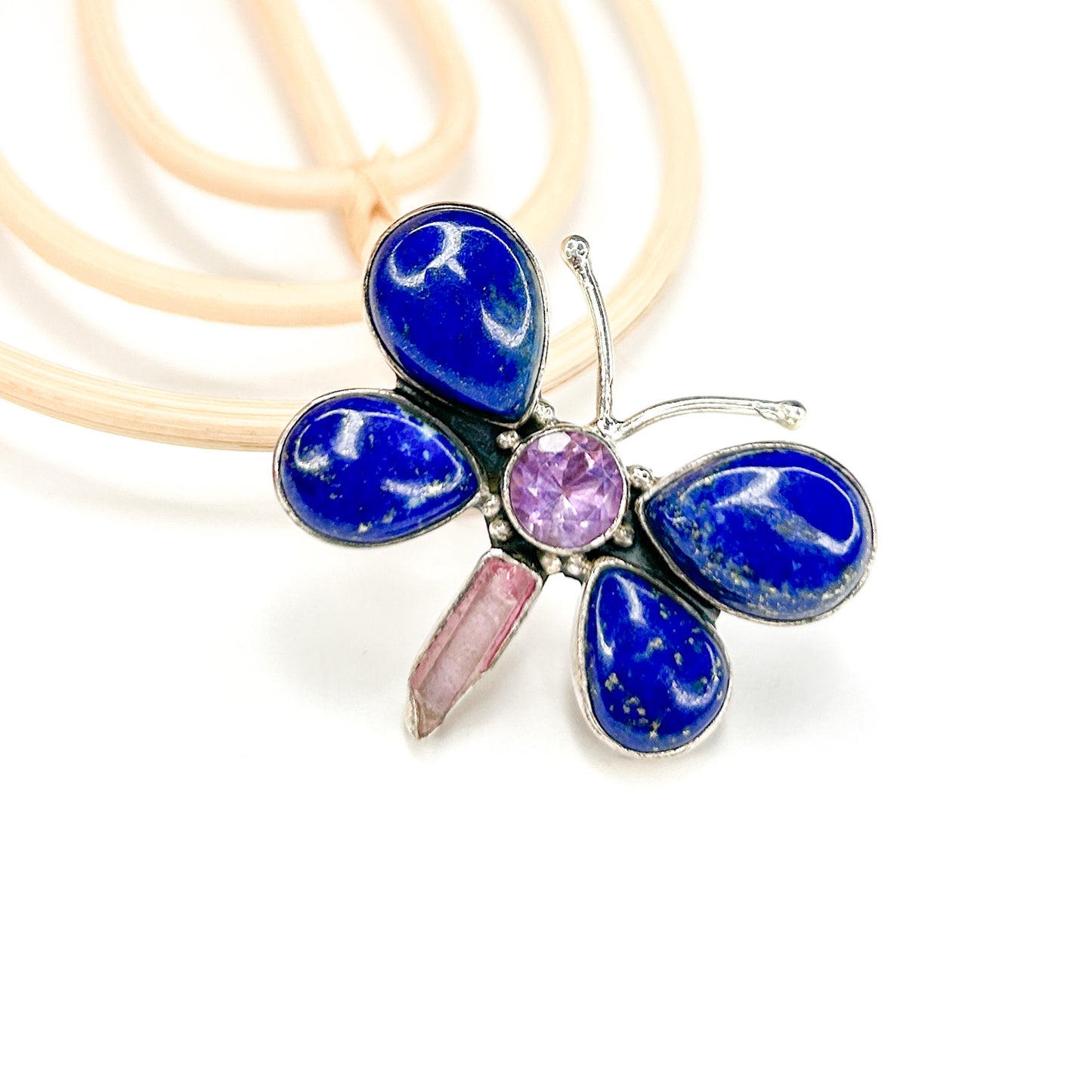 Multi Color Dragonfly Ring - Solid Sterling Silver