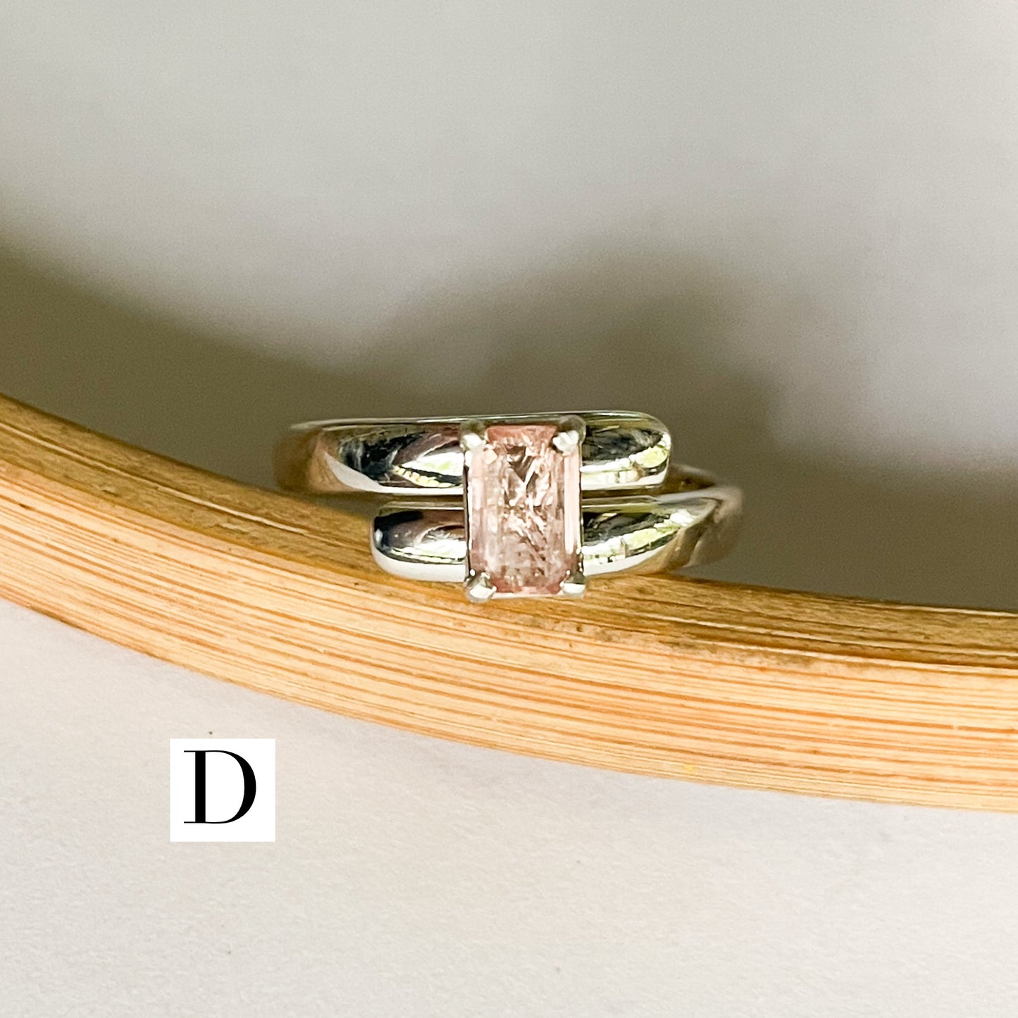 Certified Natural Imperial Topaz Prong Ring - Solid Sterling Silver