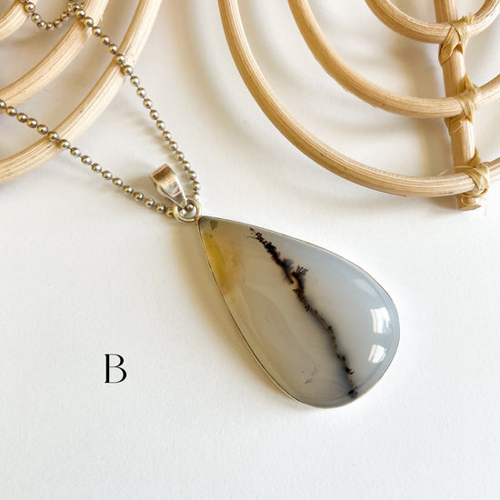 Agate Pendant - Solid Sterling Silver