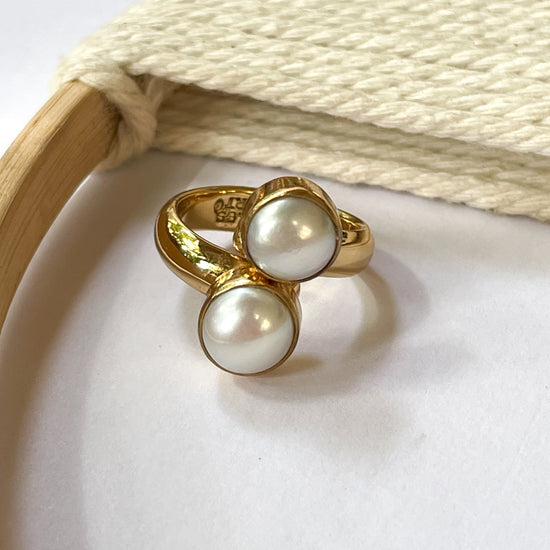 Pearl Bypass Ring - Both Metals
