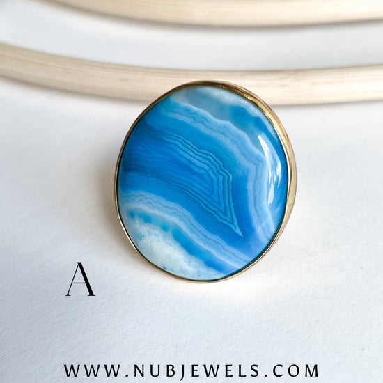 Botswana Agate Rings - Both Metals