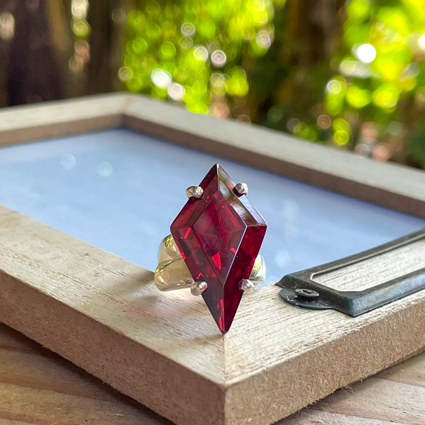 Colorful CZ Kite Prong Rings - Both Metals