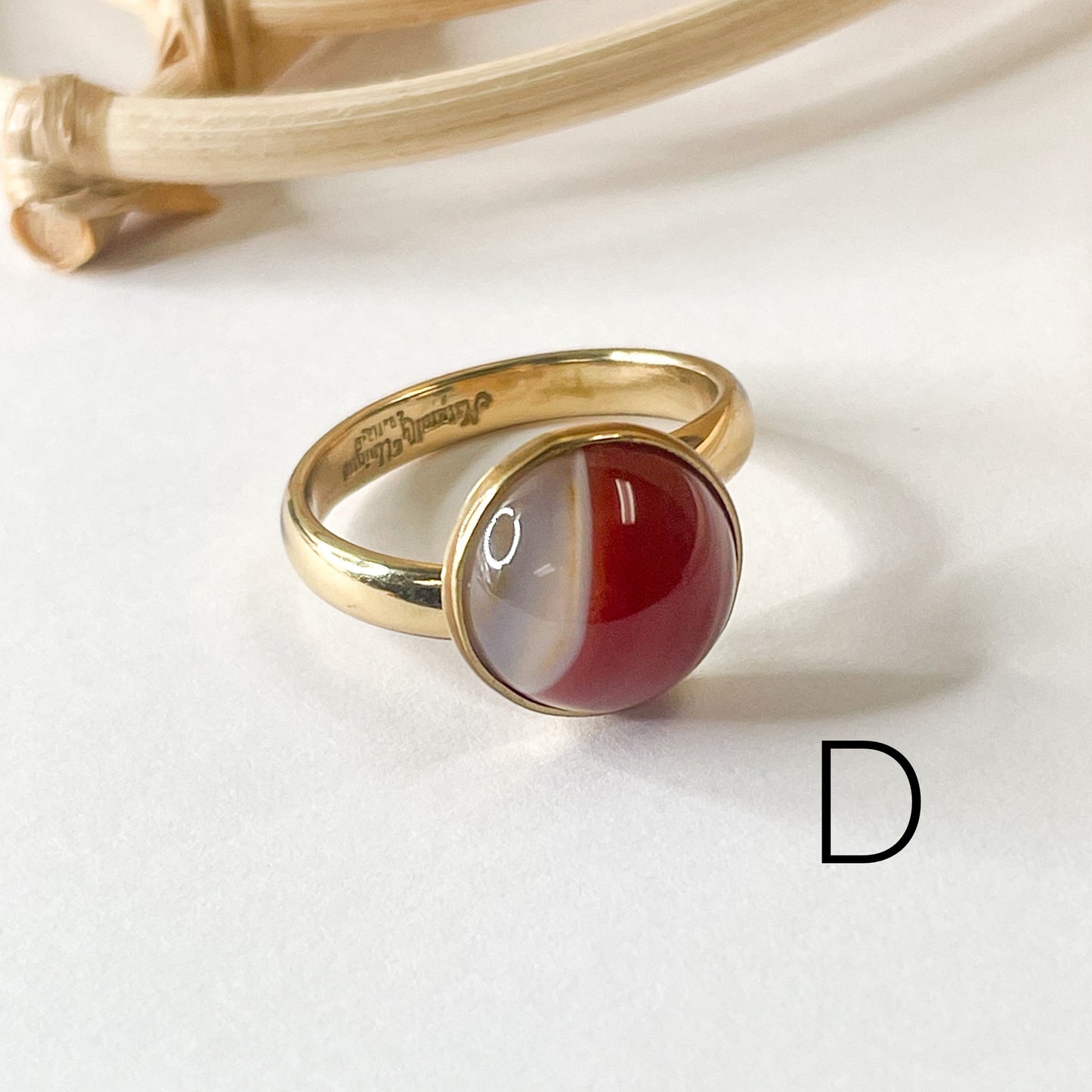 Red Sardonyx Polka Dot Ring - Alchemia