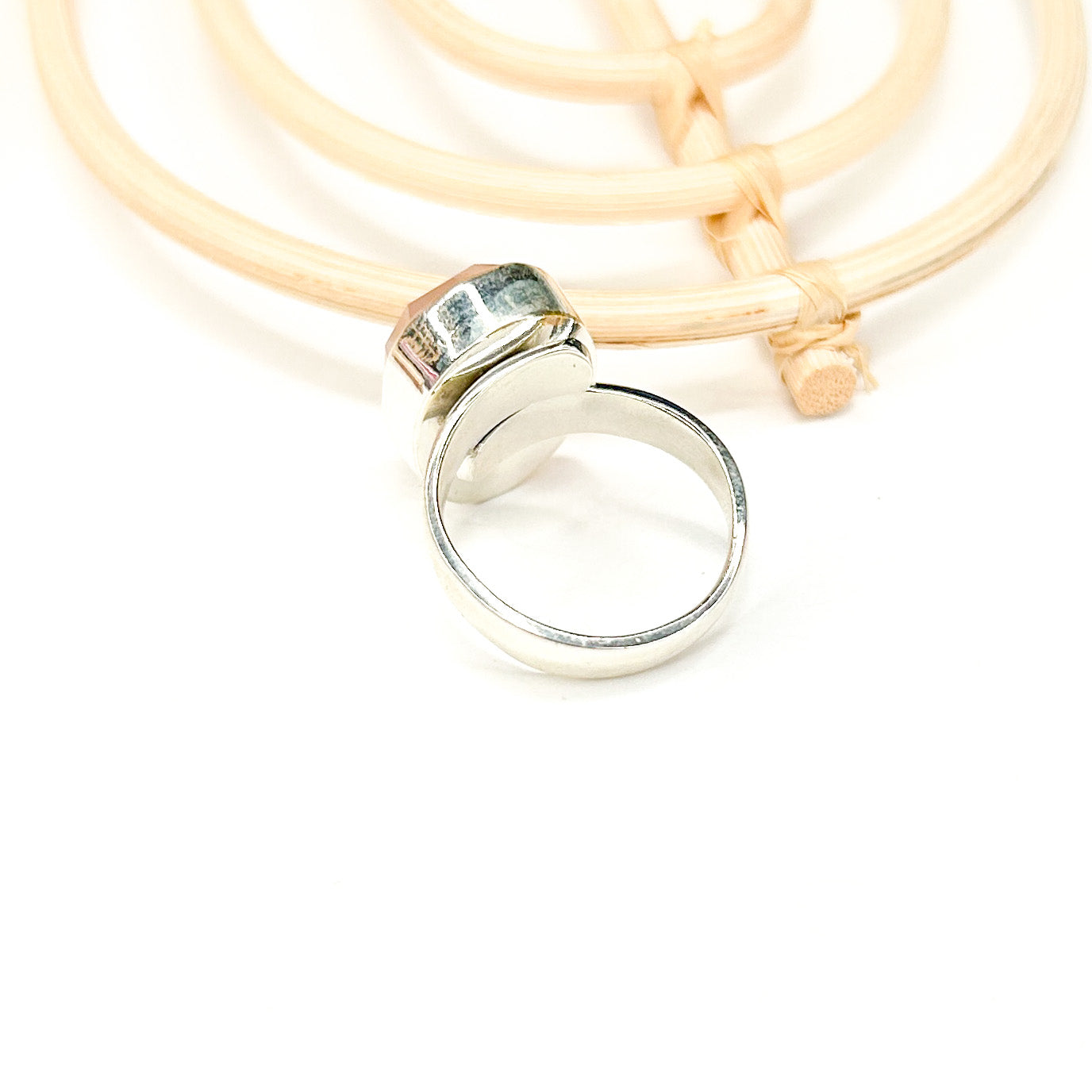 Rose Quartz Faceted Ring - Both Metals