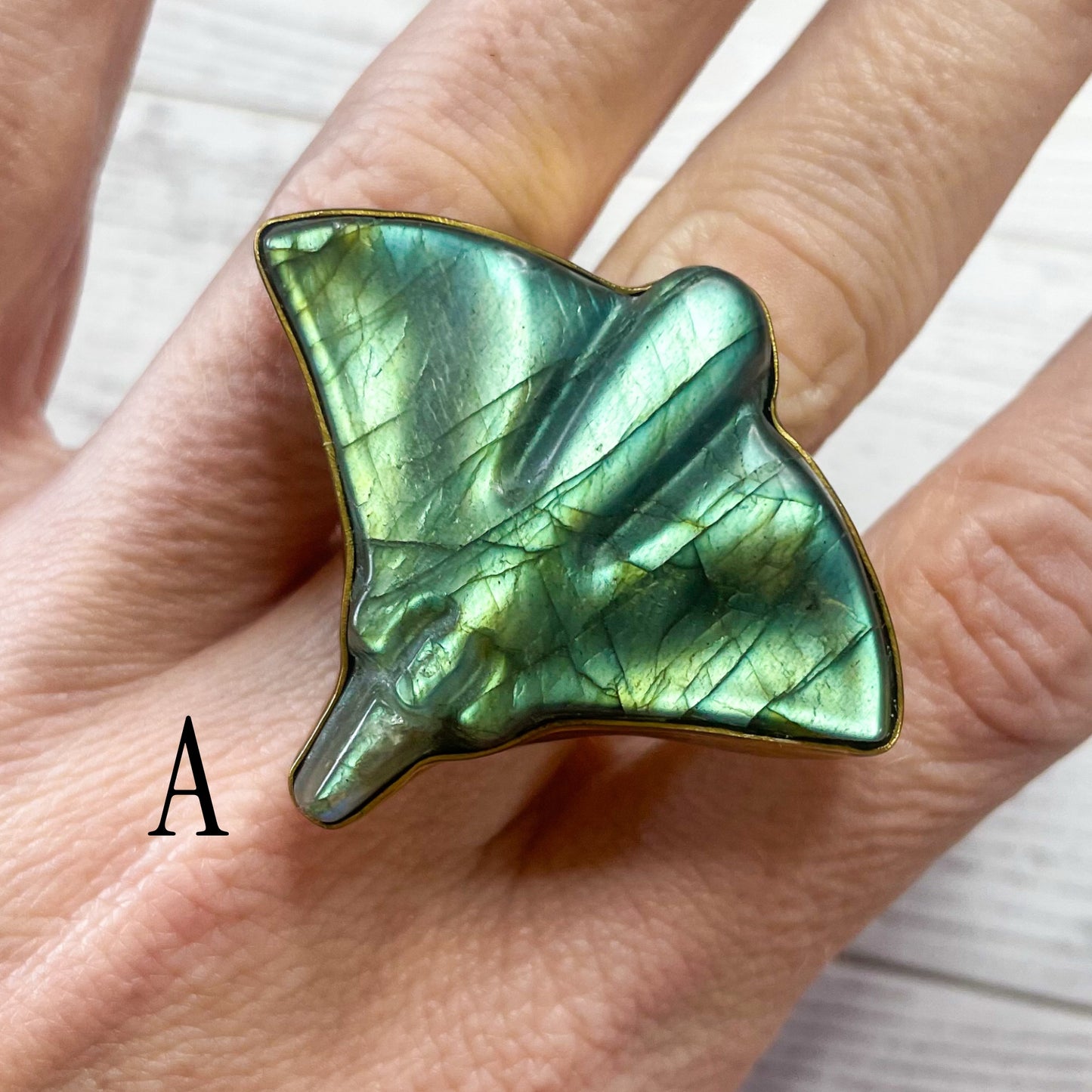 Labradorite Sting Ray Ring or Pendant - Alchemia