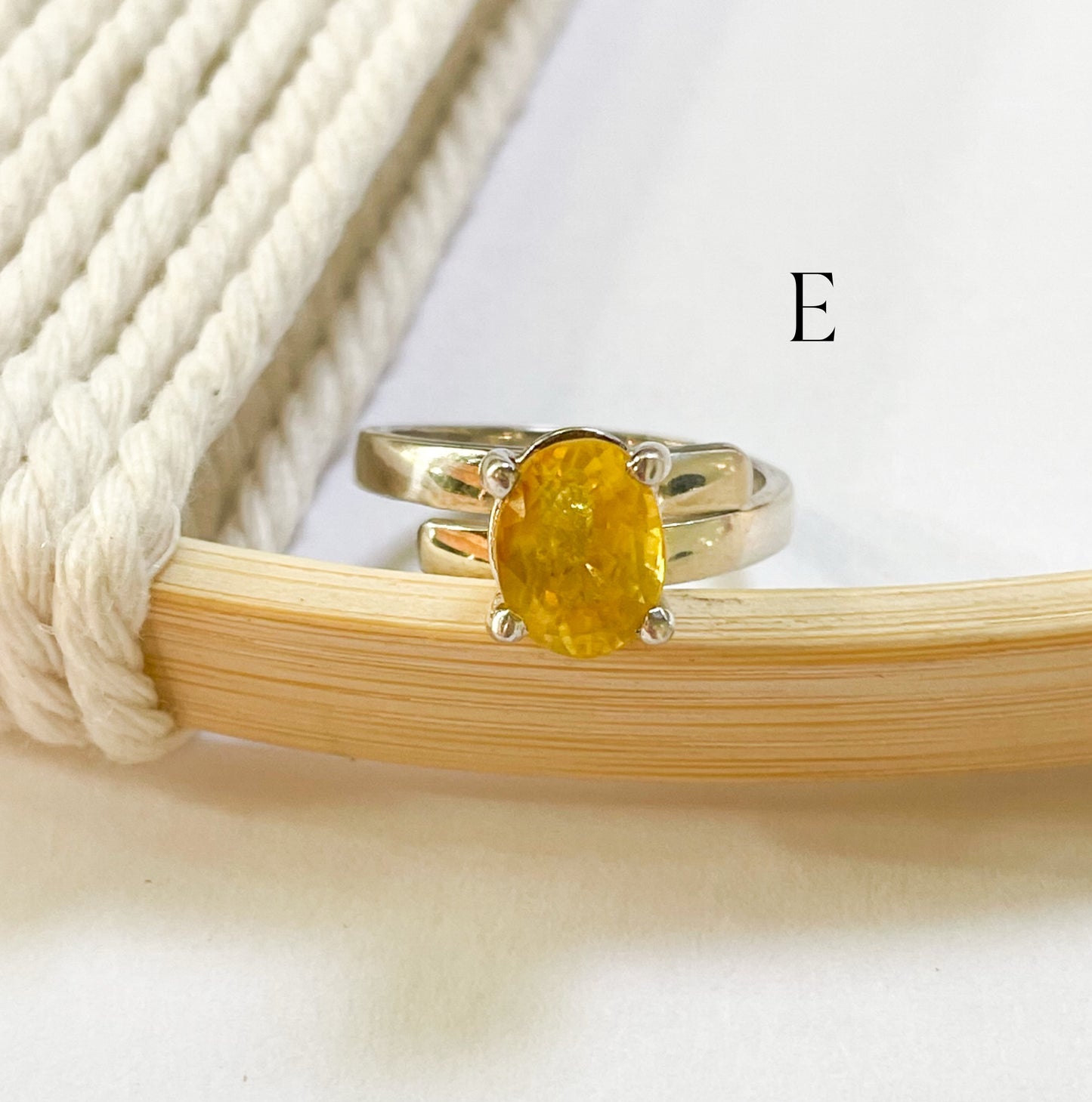 New Natural Sapphire Mix Prong Ring - Solid Sterling Silver
