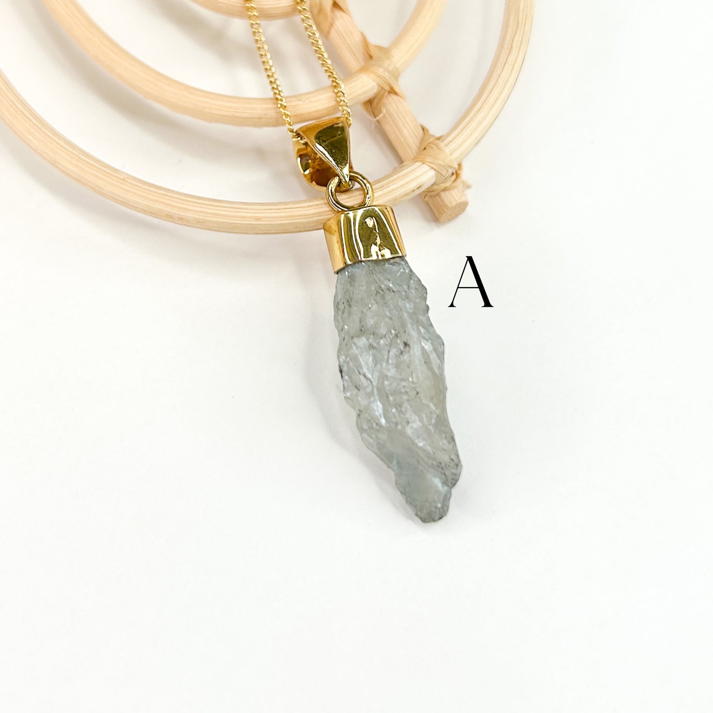 Grey Aura Quartz Pendant - Alchemia