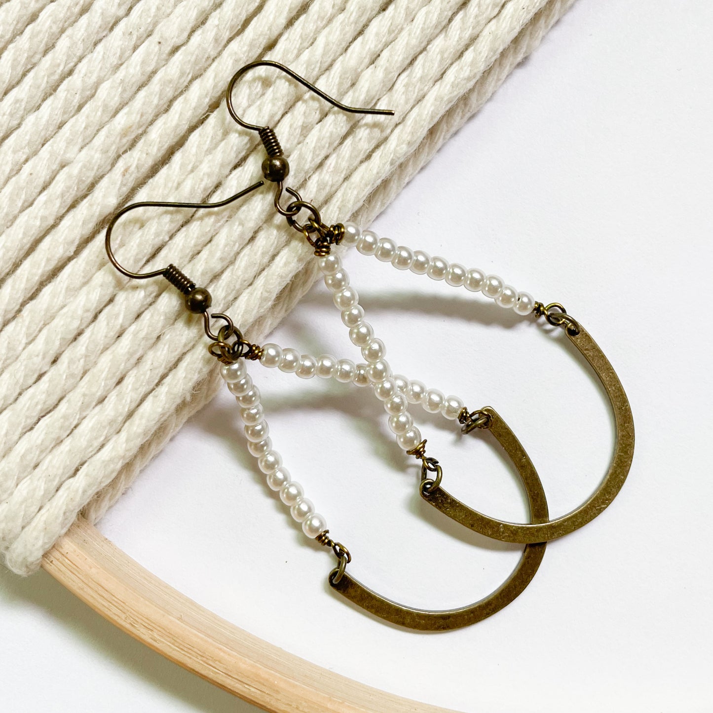 Baby Pearl Drop Dangle Earrings - Solid Sterling Silver