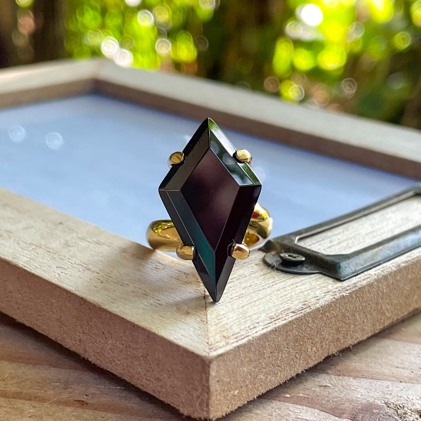 Colorful CZ Kite Prong Rings - Both Metals