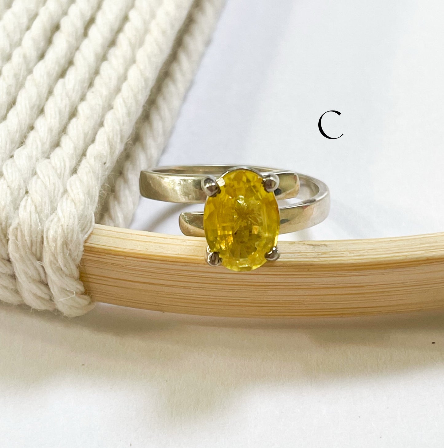 New Natural Sapphire Mix Prong Ring - Solid Sterling Silver