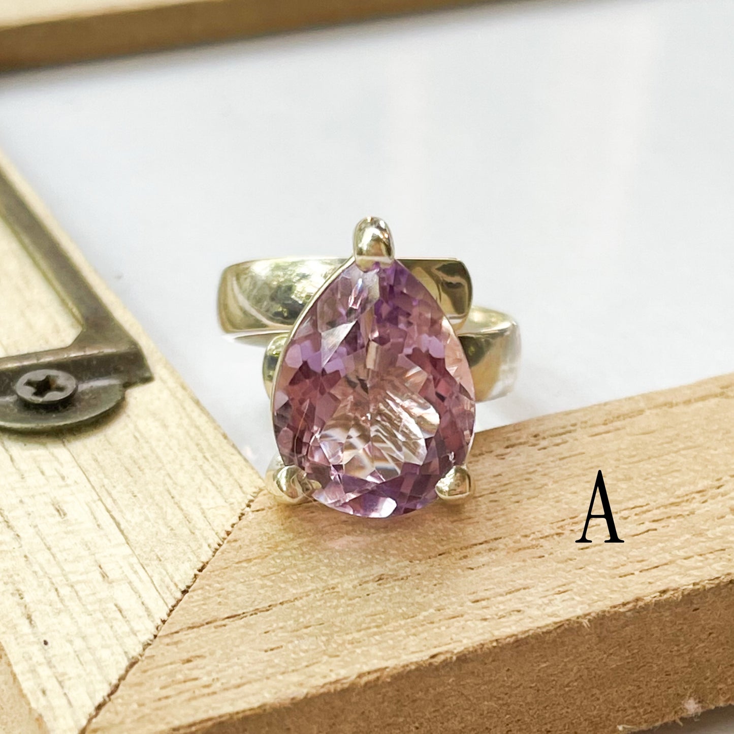 Rose DE France Prong Ring - Solid Sterling Silver