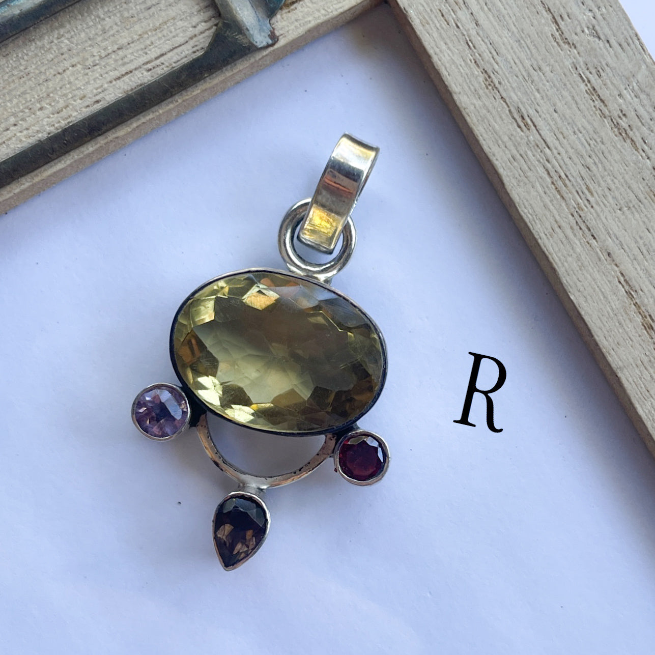 Unique Random Gemstone Pendants - Solid Sterling Silver
