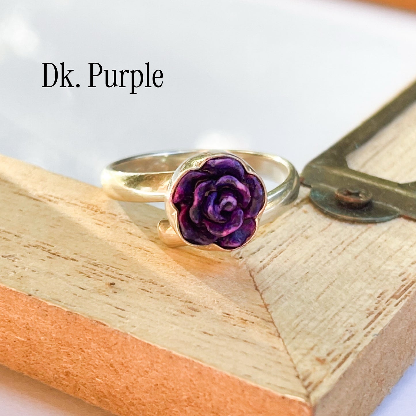 Colorful PIXIE Flower Ring - Solid Sterling Silver