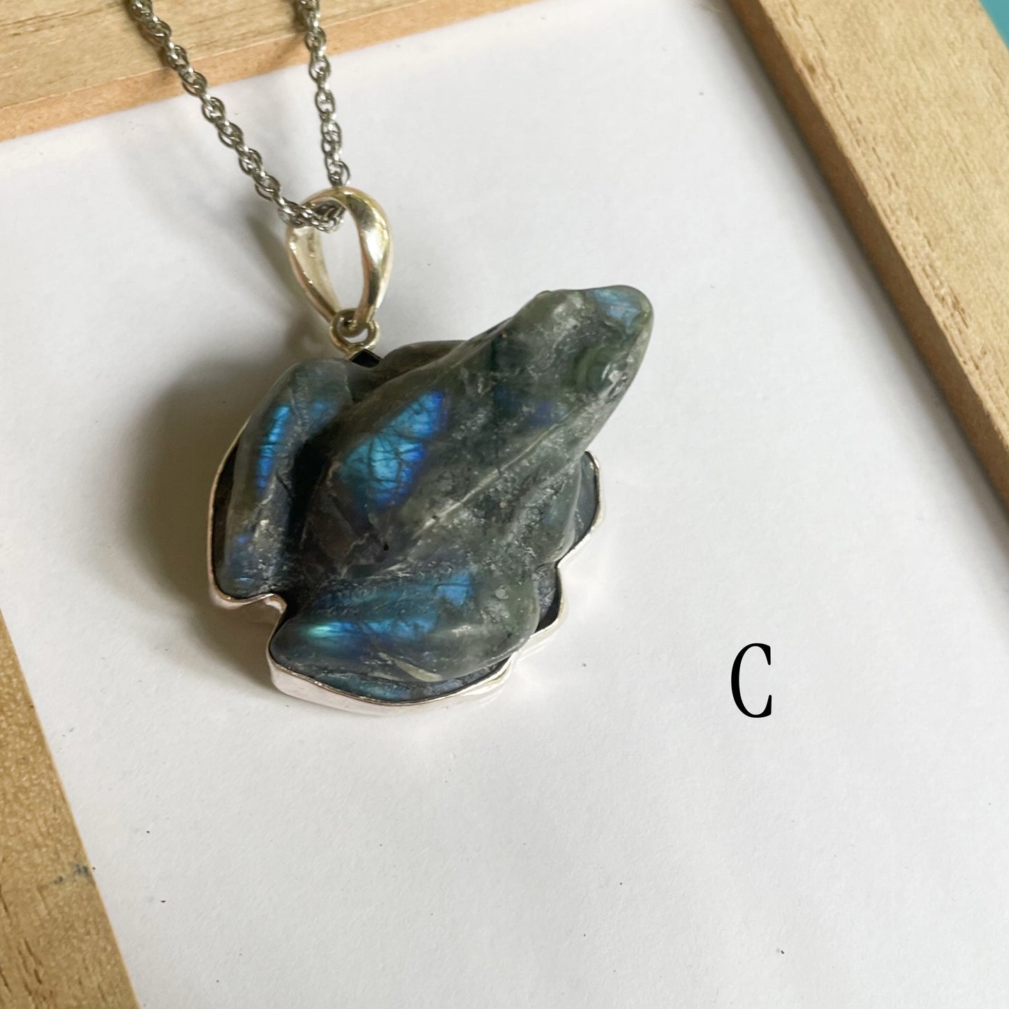 Labradorite Frog Pendant - Alchemia or Sterling