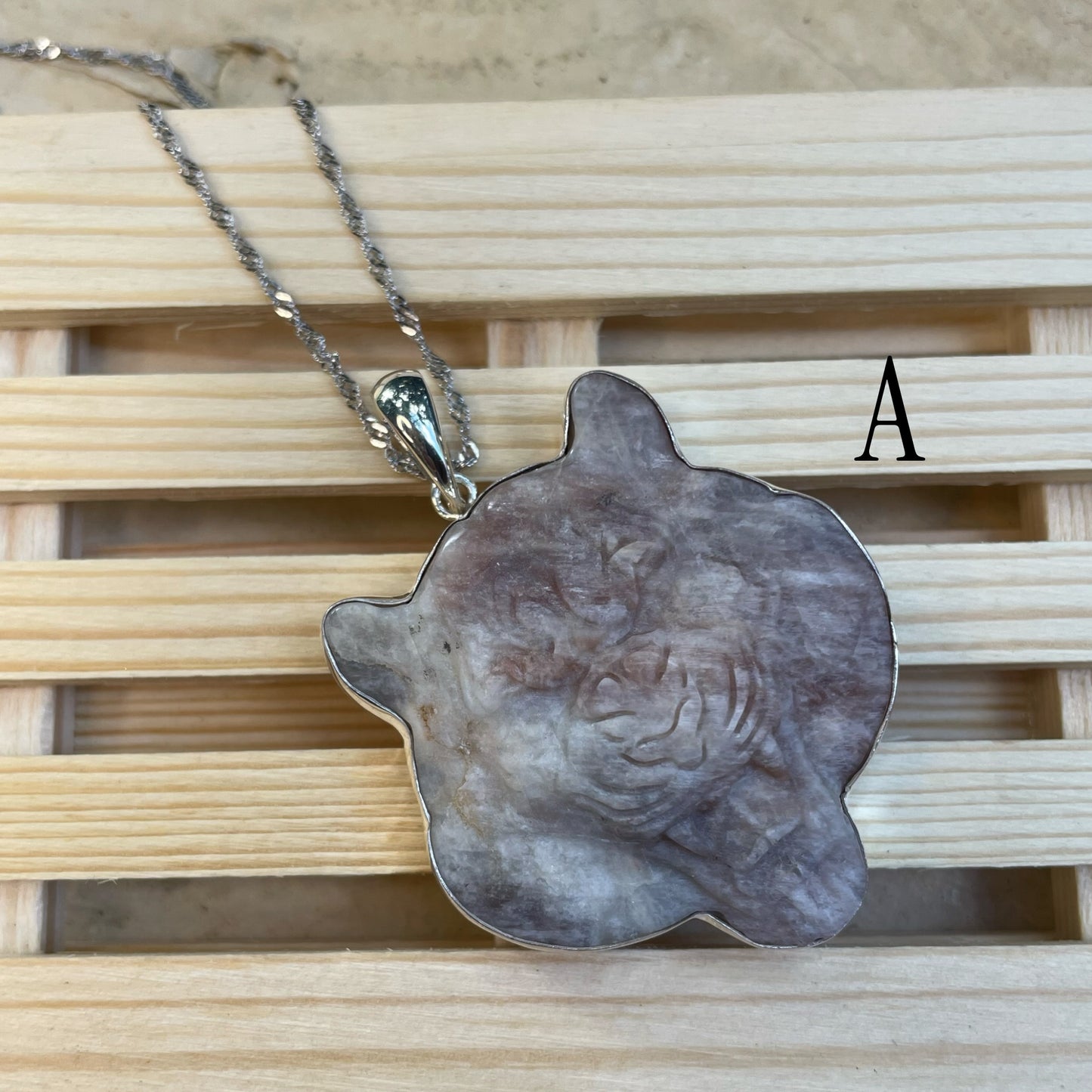 White Moonstone Tiger Ring & Pendants - Solid Sterling Silver