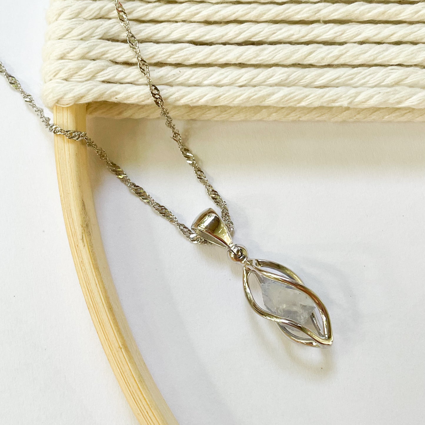 Caged Blue Quartz Pendant - Starborn
