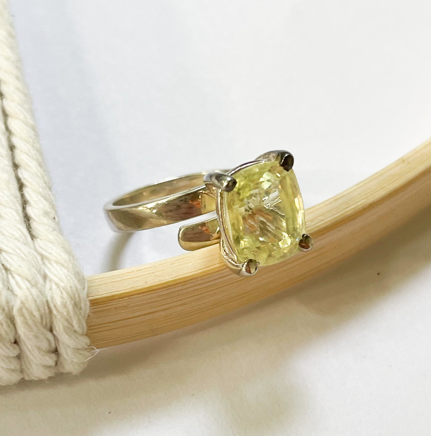 New Natural Sapphire Mix Prong Ring - Solid Sterling Silver