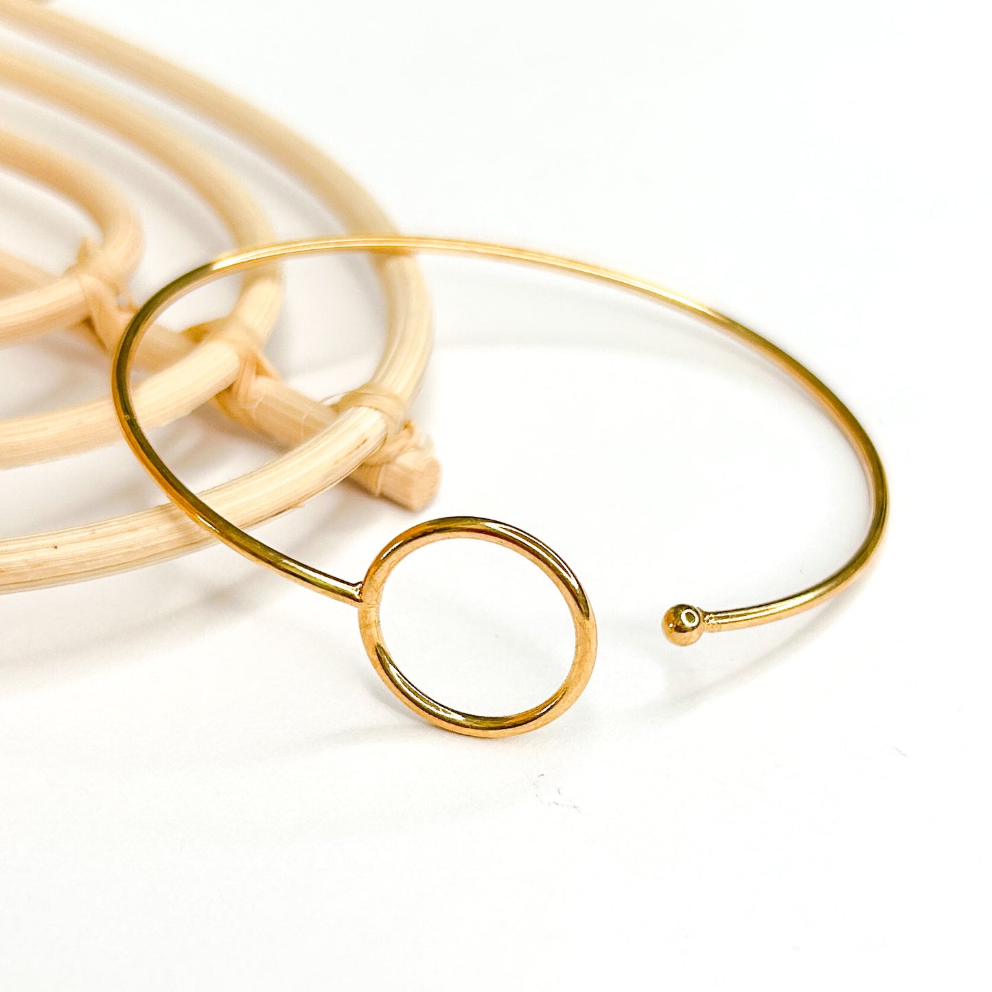 Orbit Top Open Cuff - 18K Gold Filled