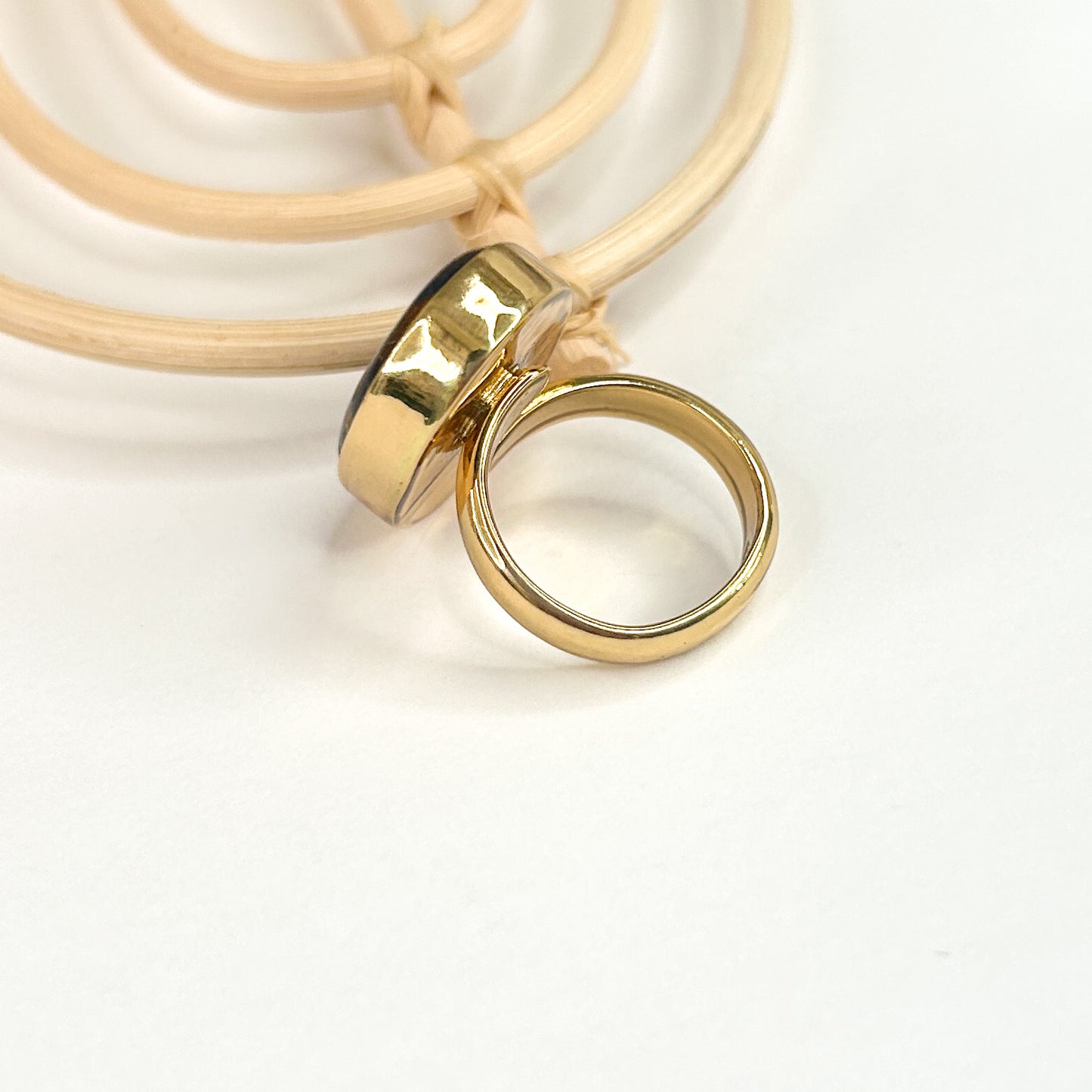 Blue Mica Adjustable Ring - Alchemia