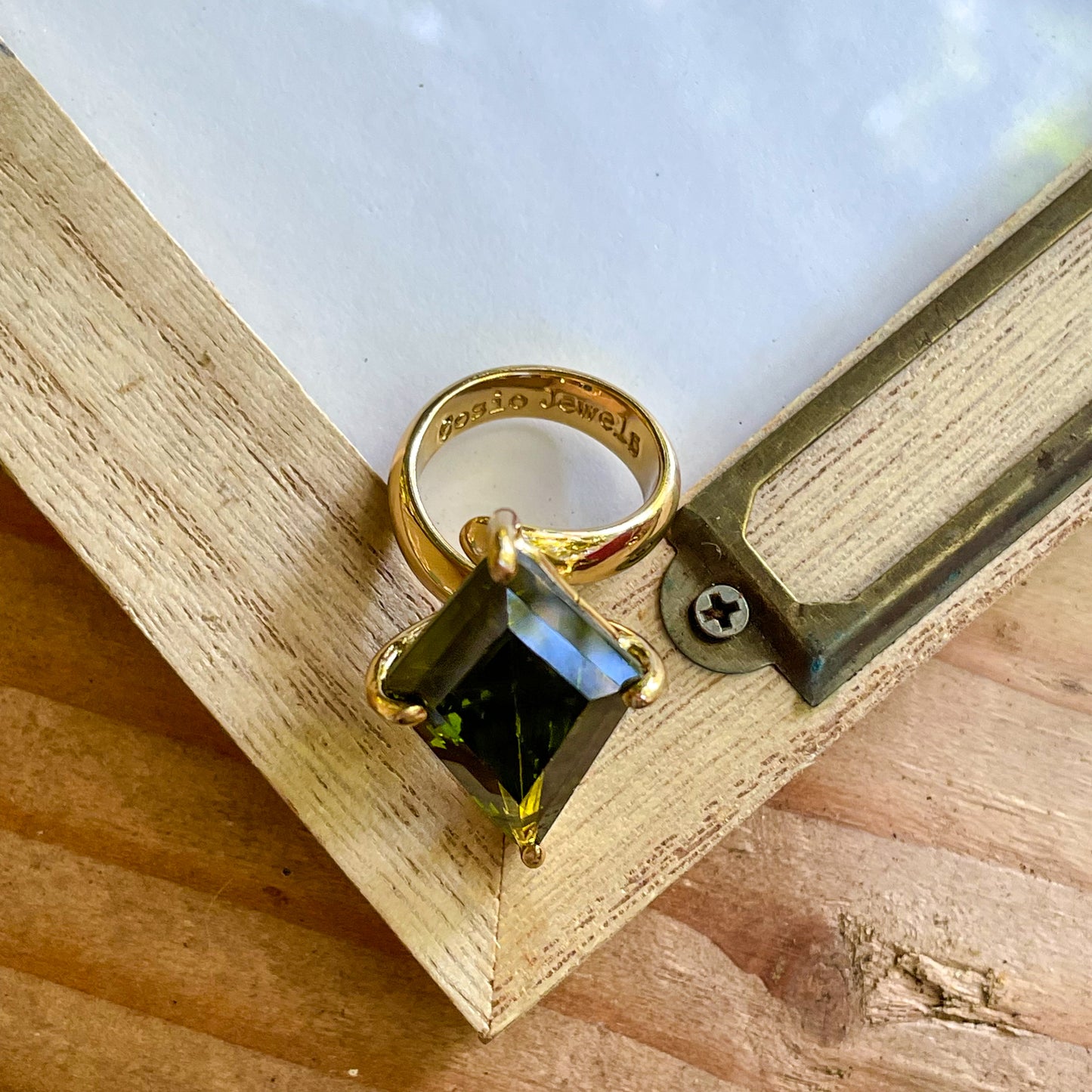 Colorful CZ Kite Prong Rings - Both Metals