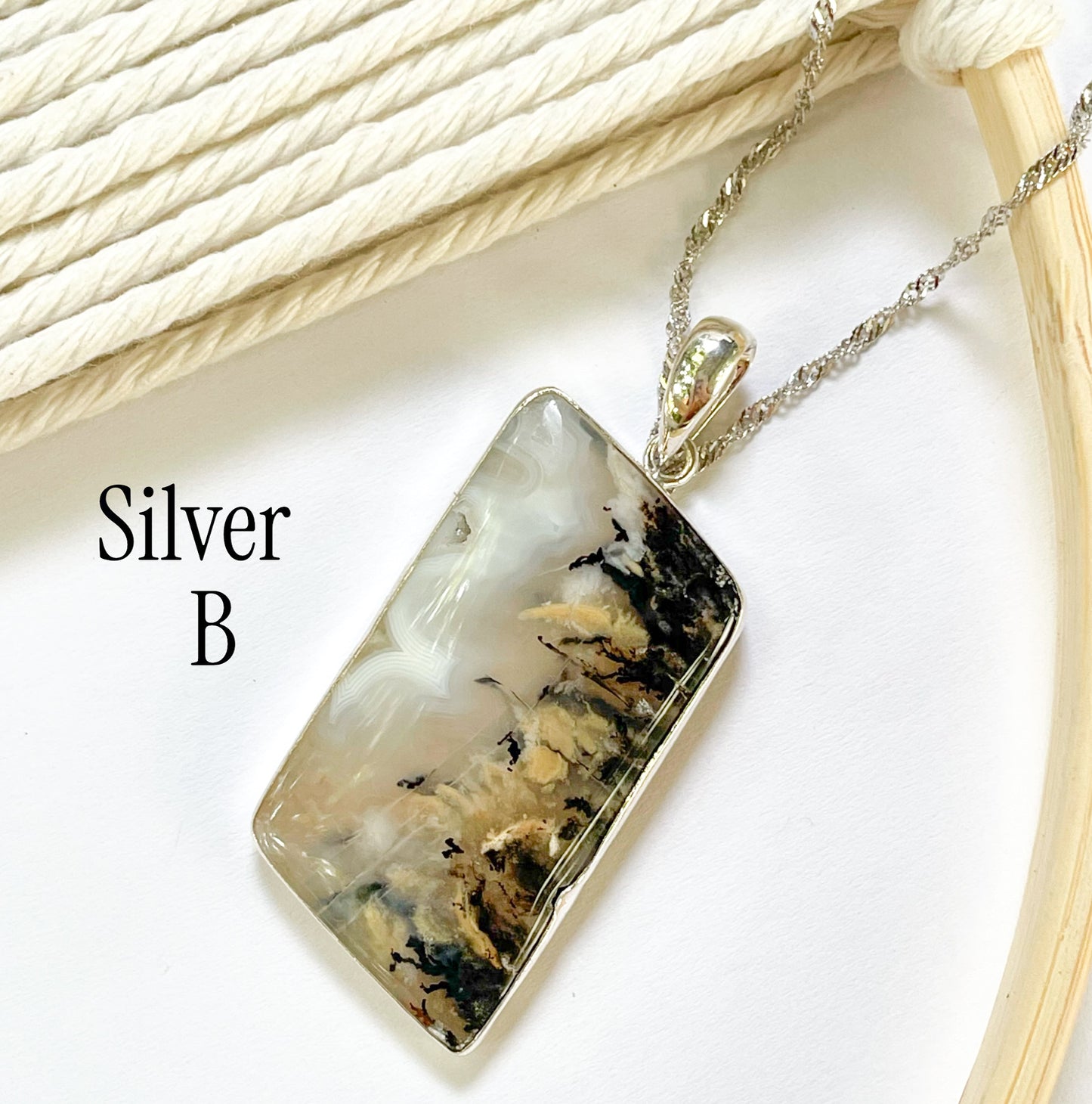 Natural Dendrite Opal Collection - Both Metals