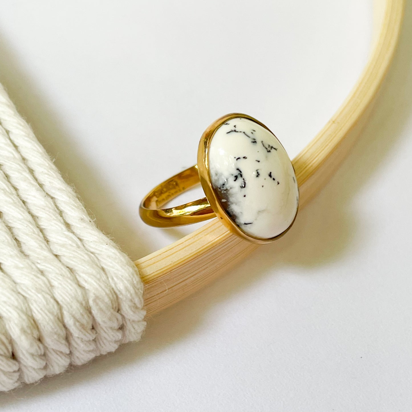 Dendrite Opal Ring - Alchemia Gold