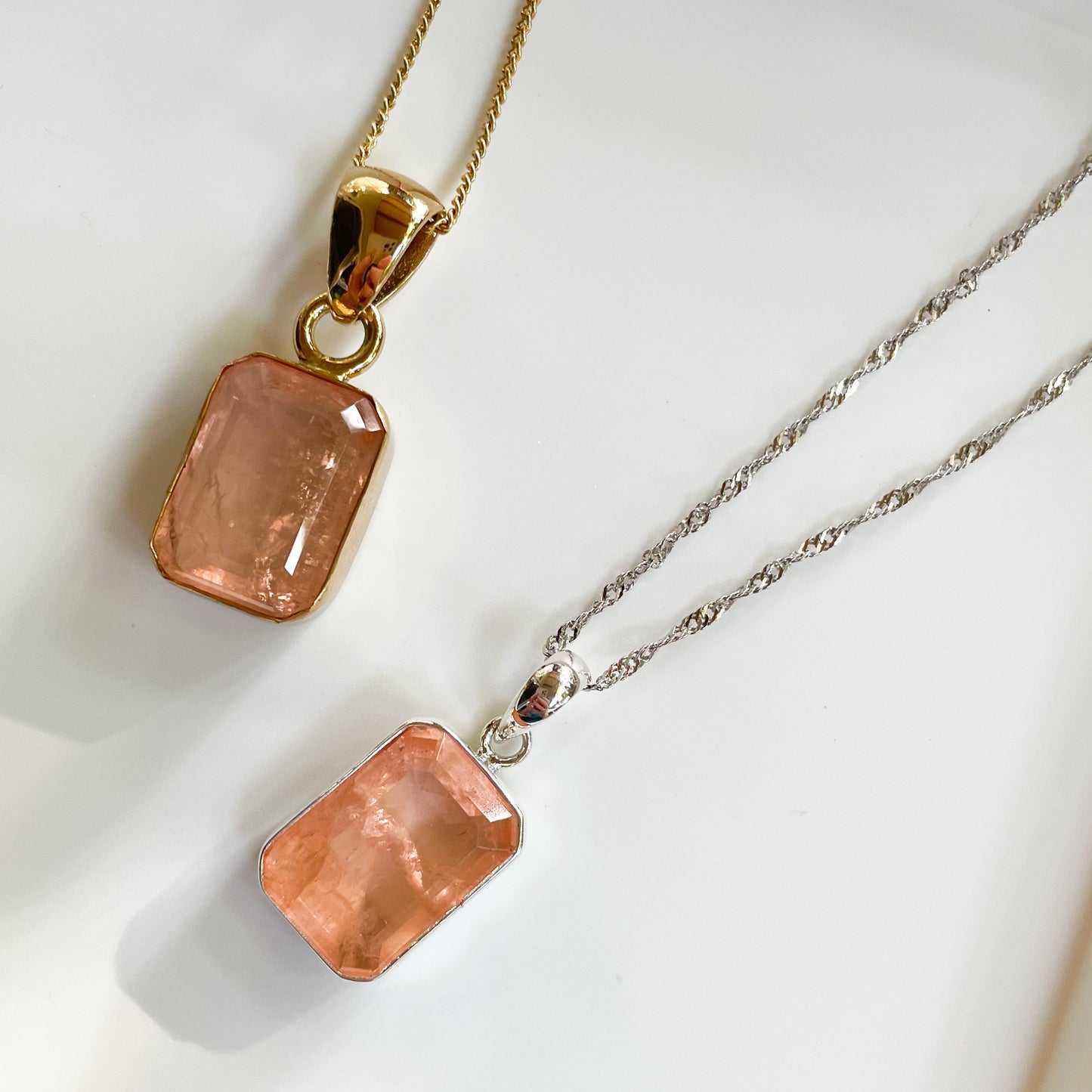 Blush Morganite Fusion - Both Metals