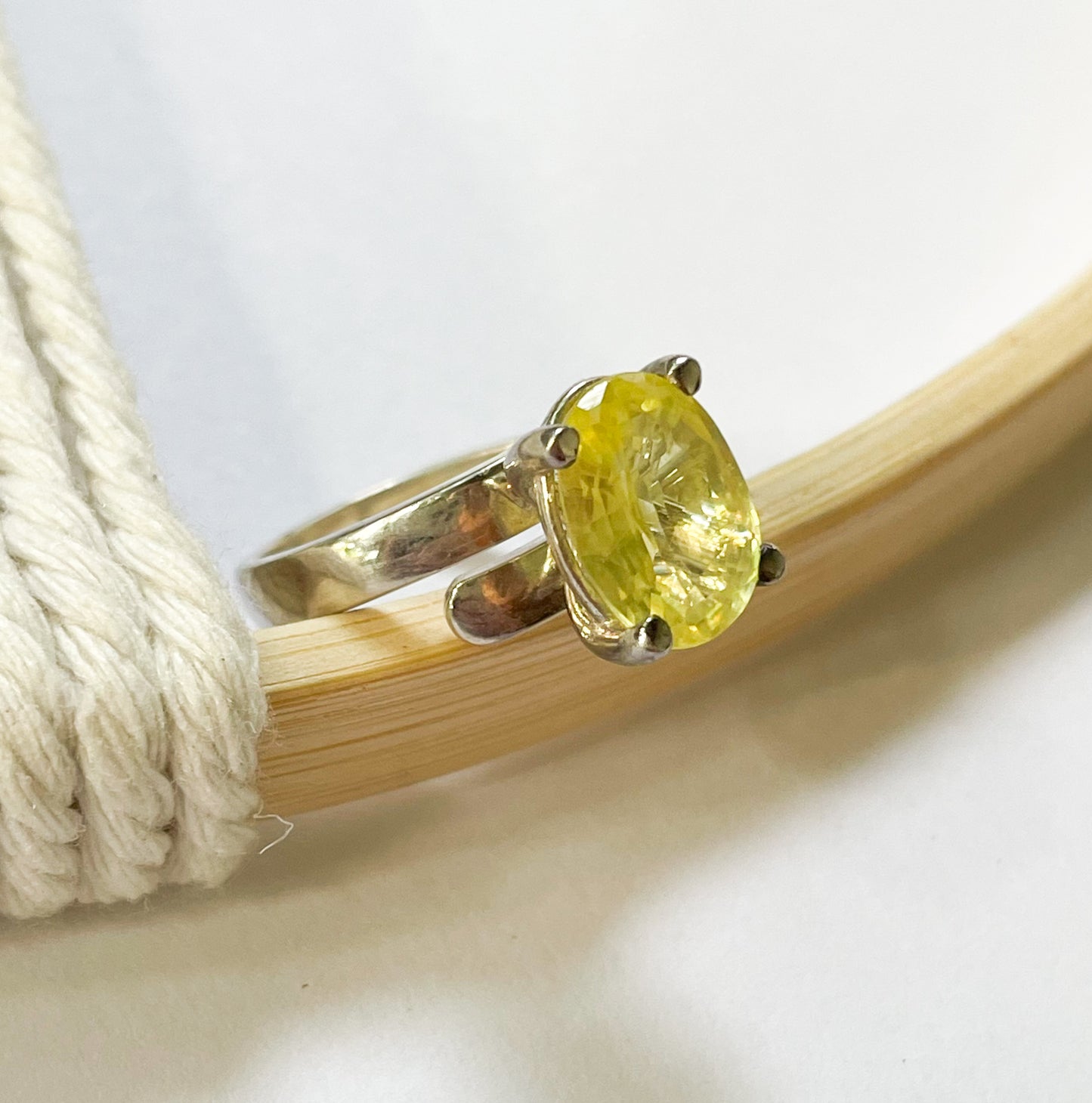 New Natural Sapphire Mix Prong Ring - Solid Sterling Silver