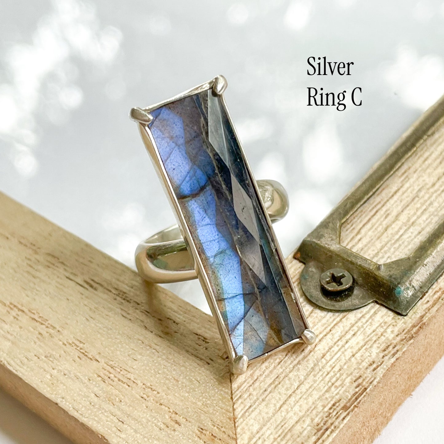 Labradorite Slim Bezel Prong Collection - Both Metals