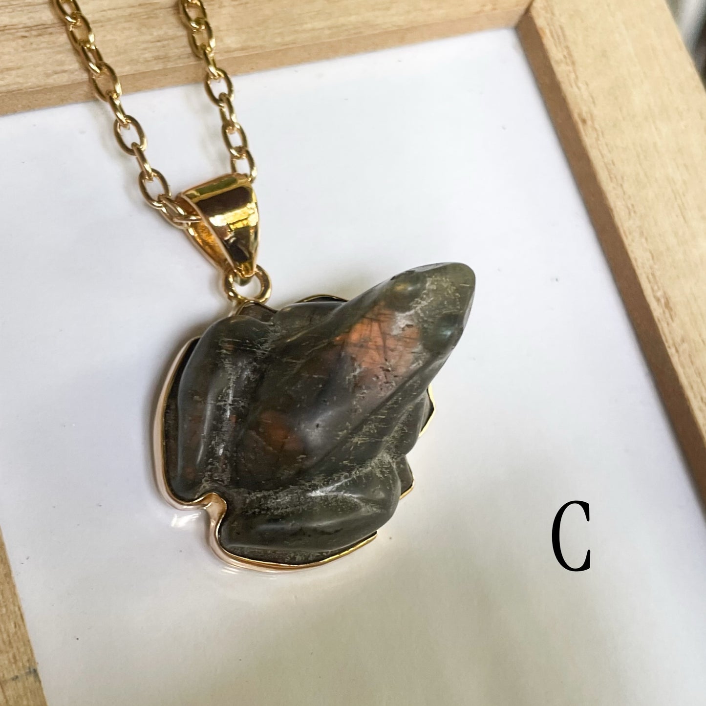 Labradorite Frog Pendant - Alchemia or Sterling