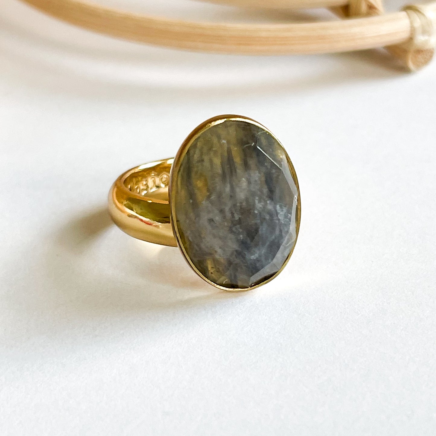 Black Rutile Quartz Ring - Alchemia