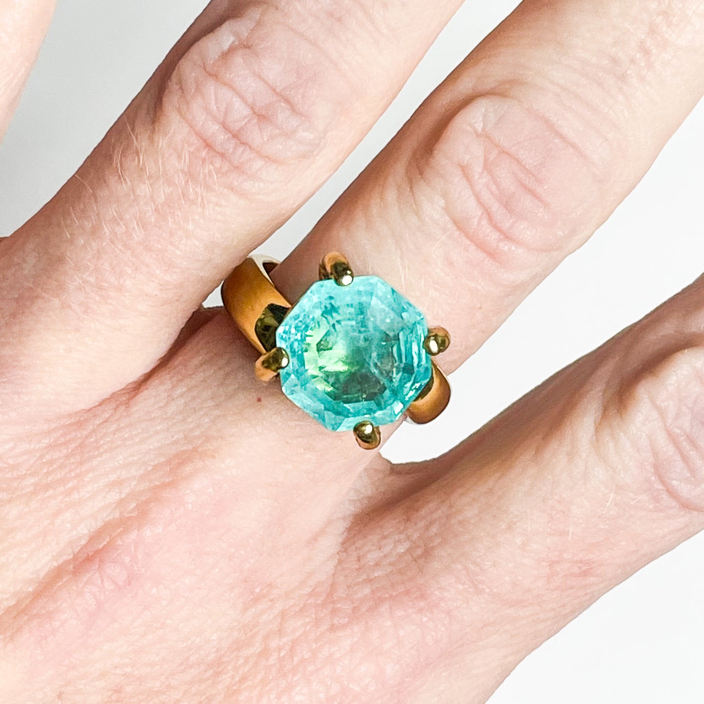 Neon Colored Fusion Gemstone Prong Ring - Alchemia