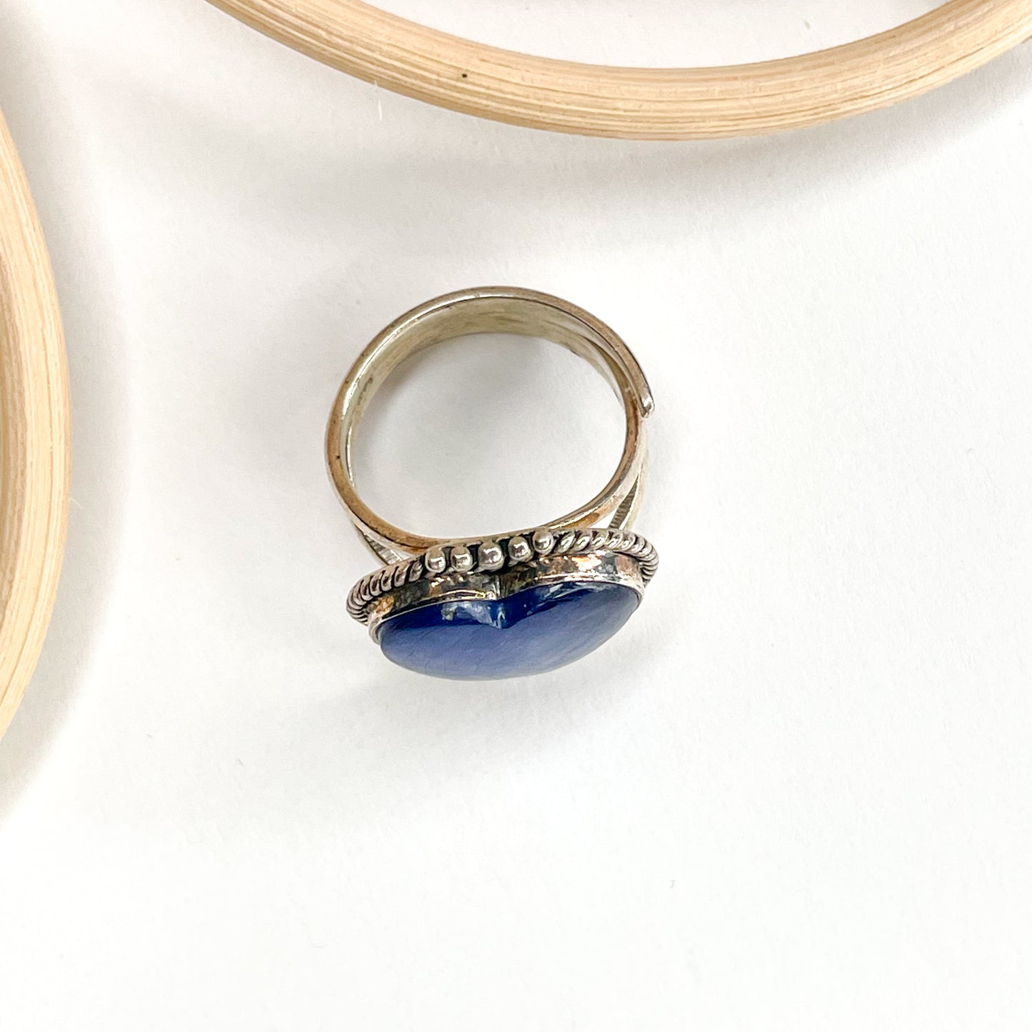 Kyanite Heart Ring - Solid Sterling Silver