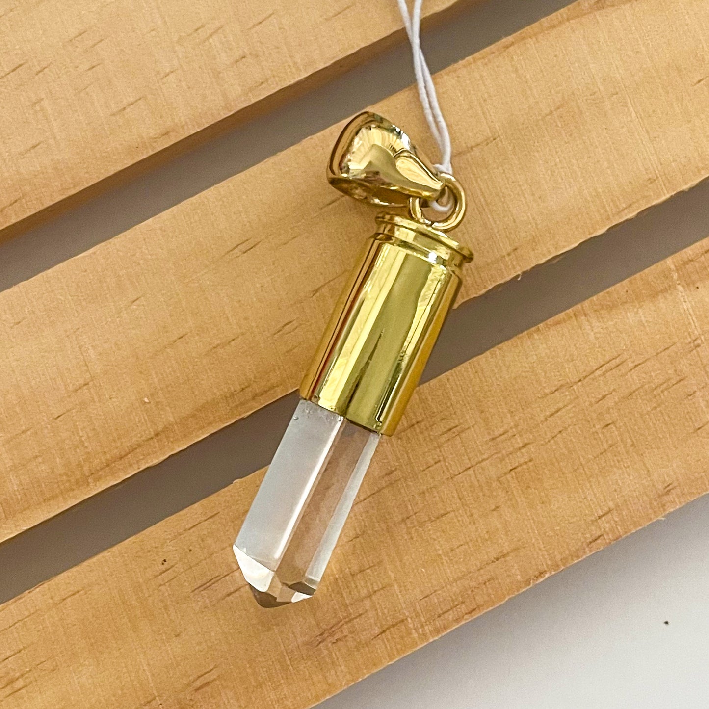 Bullet Clear Quartz Pendants- Alchemia